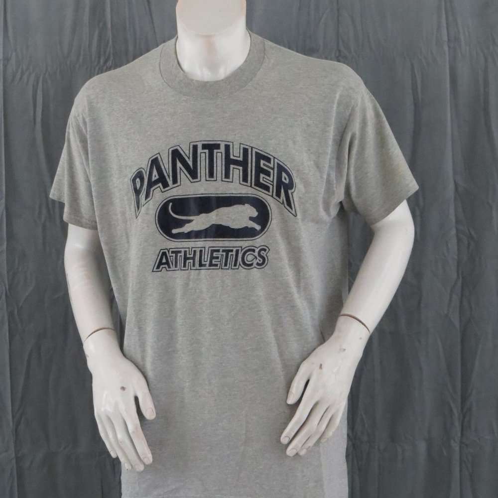 Vintage Graphic T-shirt - Panther Athletics Gym Shirt Style - Men's XL